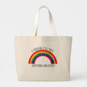 Regenbogen  jumbo stoffbeutel (Rückseite)