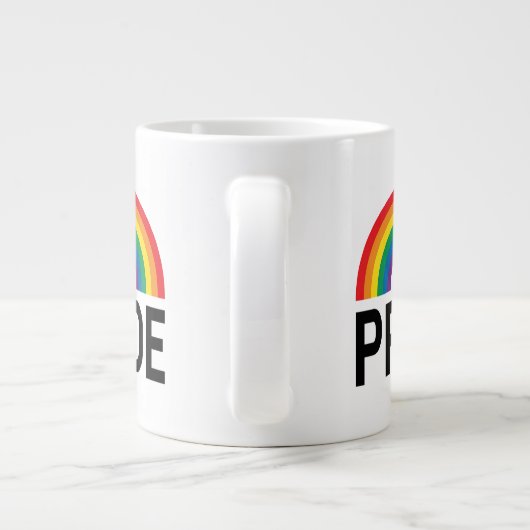 Regenbogen Jumbo-Tasse (Rückseite)