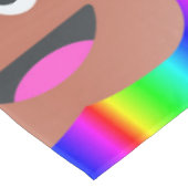 Regenbogen kacke Emoji Tischdecke (Schrägansicht)