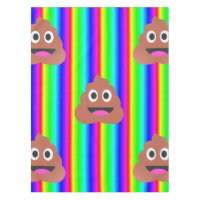 Regenbogen kacke Emoji Tischdecke