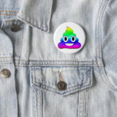 Regenbogen kacken Emoji Knopf Button (Beispiel)