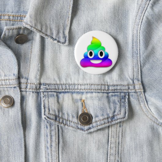 Regenbogen kacken Emoji Knopf Button (Beispiel)