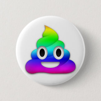 Regenbogen kacken Emoji Knopf Button