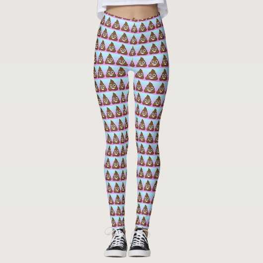 Regenbogen kacken Emoji Leggings (Vorderseite)