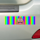 Regenbogen kackte Emoji Autoaufkleber (Auf Auto)