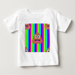 Regenbogen kackte Emoji Baby T-shirt