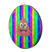 Regenbogen kackte Emoji Dartscheibe (Vorderseite rechts)