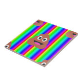 Regenbogen kackte Emoji Fliese (Seite)