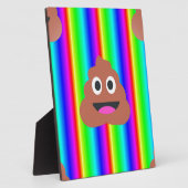 Regenbogen kackte Emoji Fotoplatte (Seite)