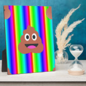 Regenbogen kackte Emoji Fotoplatte (Seite)