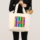Regenbogen kackte Emoji Jumbo Stoffbeutel (Vorderseite (Produkt))