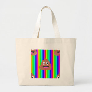 Regenbogen kackte Emoji Jumbo Stoffbeutel