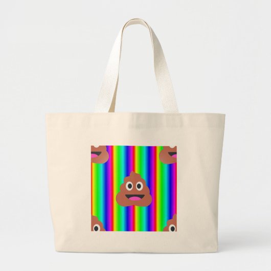 Regenbogen kackte Emoji Jumbo Stoffbeutel (Vorne)
