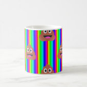 Regenbogen kackte Emoji Kaffeetasse (Mittel)