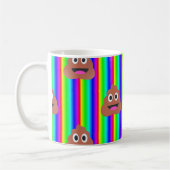 Regenbogen kackte Emoji Kaffeetasse (Links)