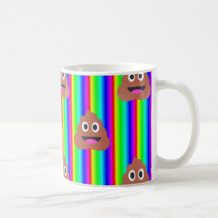 Regenbogen kackte Emoji Kaffeetasse
