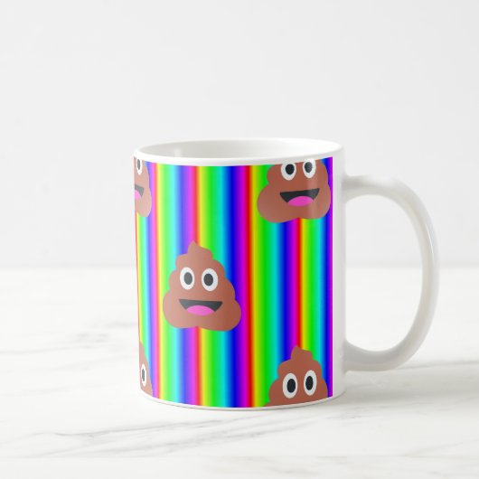 Regenbogen kackte Emoji Kaffeetasse (Rechts)
