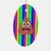 Regenbogen kackte Emoji Keramik Ornament (Rechts)