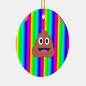 Regenbogen kackte Emoji Keramikornament (Rechts)