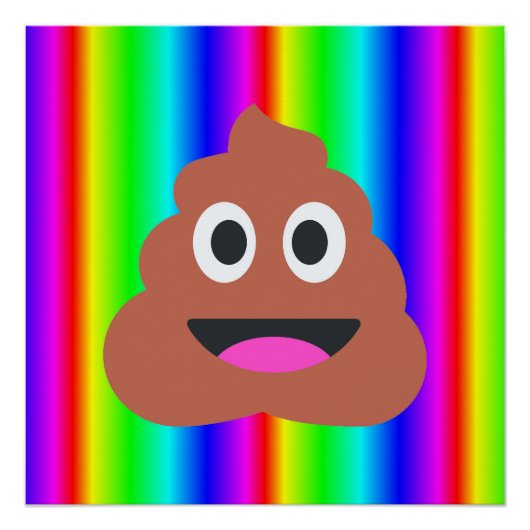 Regenbogen kackte Emoji-Kunstposter Poster (Vorderseite)