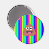 Regenbogen kackte Emoji Magnet (Vorderseite/Rückseite)