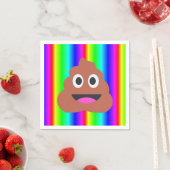 Regenbogen kackte Emoji Napkins Serviette (Beispiel)