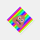 Regenbogen kackte Emoji Napkins Serviette (Ecke)
