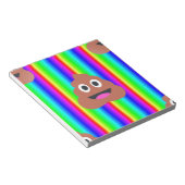 Regenbogen kackte Emoji Notizblock (angewinkelt)