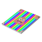 Regenbogen kackte Emoji Notizblock (Rotiert)