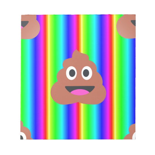 Regenbogen kackte Emoji Notizblock (Vorderseite)