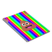 Regenbogen kackte Emoji Notizblock (Rechte Seite)