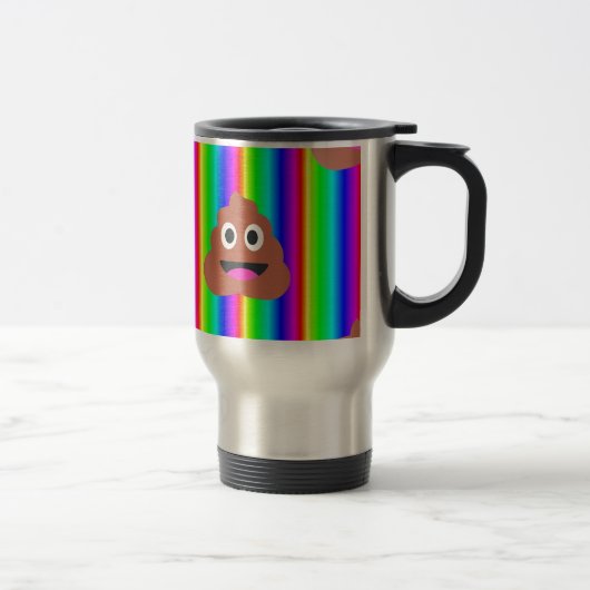 Regenbogen kackte Emoji Reisebecher (Rechts)