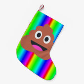 Regenbogen kackte Emoji Weihnachtsfeiern Strumpf Kleiner Weihnachtsstrumpf (Vorderansicht (hängend))