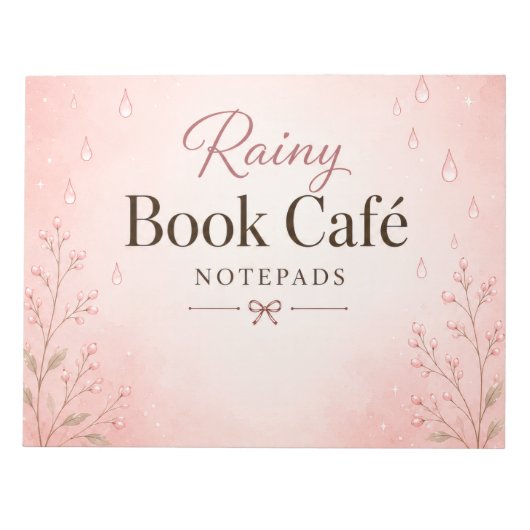 Regenbogen-Kaffee- und Bücher-Notizblock Notizblock (Vorderseite)