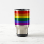 Regenbogen-Kaffeebecher mit der Flagge Reisebecher (Mittel)