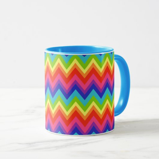 Regenbogen-Kaffeetasse Tasse (VorderseiteRechts)