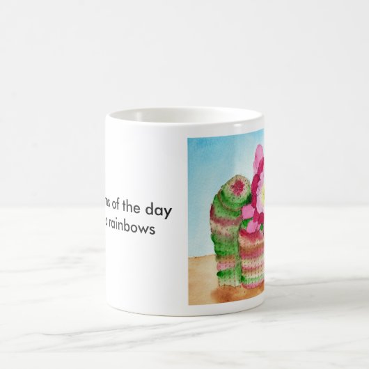 Regenbogen-Kaktus-Schale Kaffeetasse (Mittel)