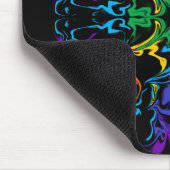 Regenbogen-Kaleidoskop-Abstrakt-Schwarze-Mauspad Mousepad (Ecke)