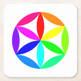 Regenbogen-Kaleidoskop-Papieruntersetzer Rechteckiger Pappuntersetzer