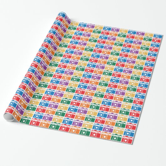 Regenbogen-Kameras Geschenkpapier (Ungerollt)