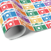 Regenbogen-Kameras Geschenkpapier (Rolleneckpunkt)