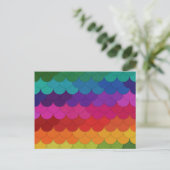 Regenbogen-Kamm-Muscheln Postkarte (Stehend Vorderseite)