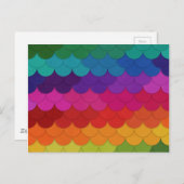 Regenbogen-Kamm-Muscheln Postkarte (Vorne/Hinten)