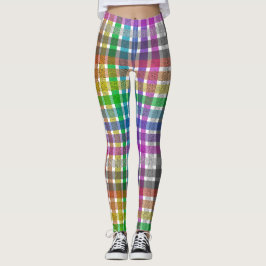 Regenbogen-Kariert - Damen-Leggings Leggings