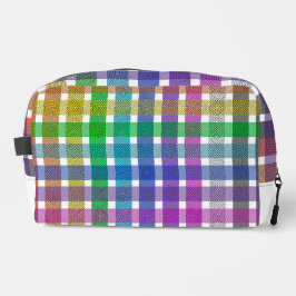 Regenbogen-Kariert - Dopp Kit Waschbeutel