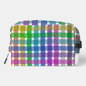 Regenbogen-Kariert - Dopp Kit Waschbeutel (Rückseite)
