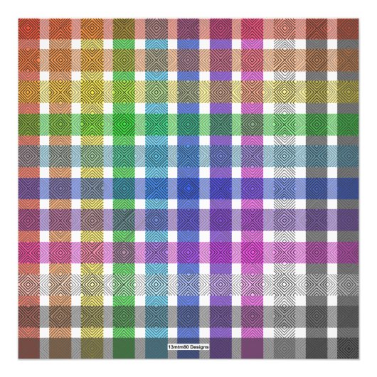 Regenbogen-Kariert - Fotodruck (Vorne)