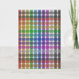 Regenbogen-Kariert - Grußkarte Karte
