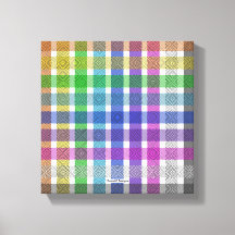 Regenbogen-Kariert - Leinwanddruck