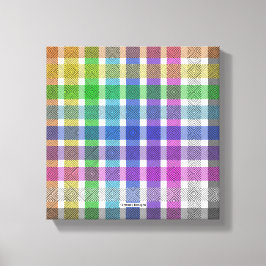 Regenbogen-Kariert - Leinwanddruck